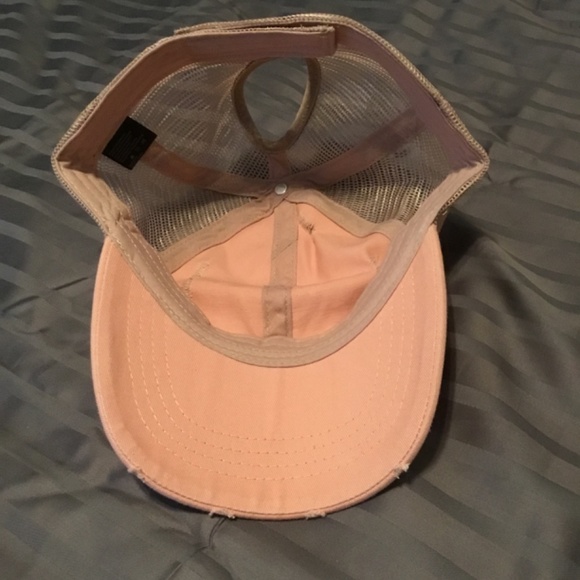 Pink Distressed Trucker Hat - Picture 3 of 3